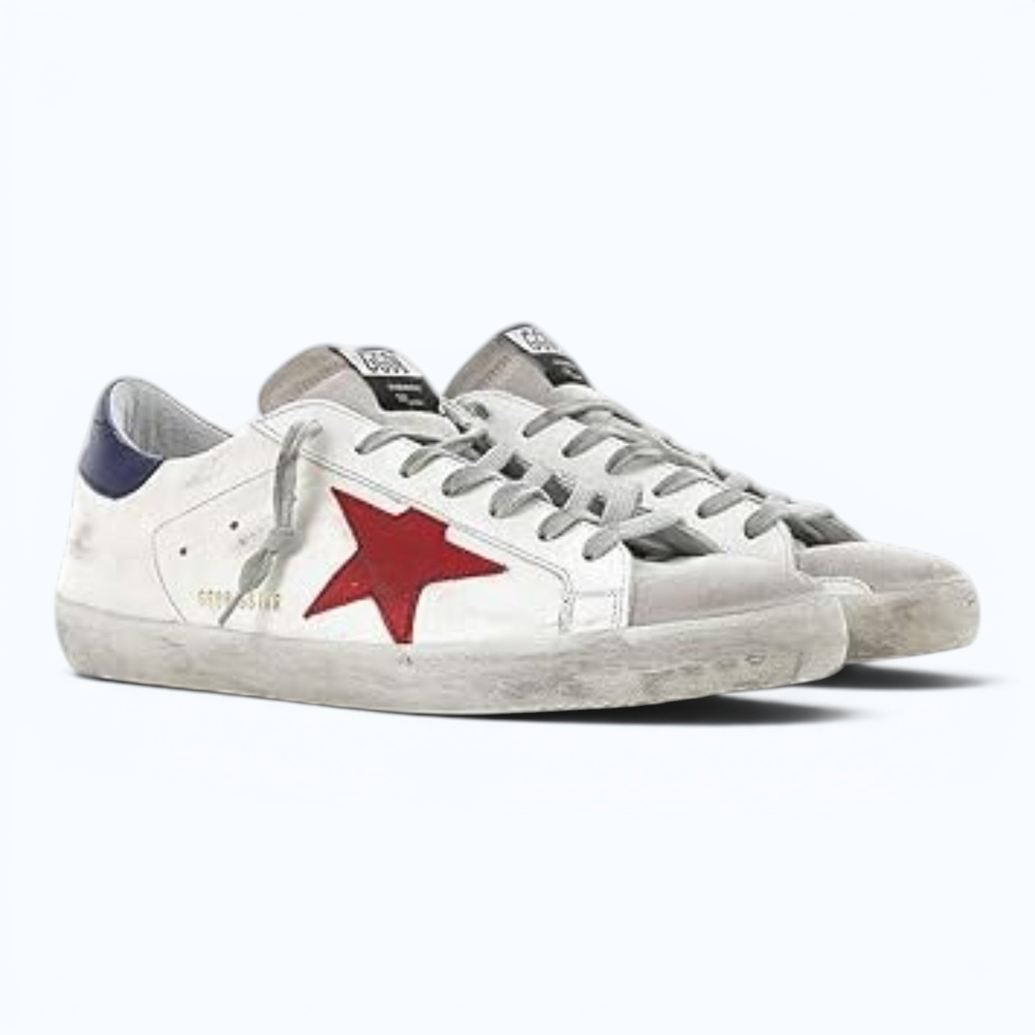 Golden Goose Superstar – White with Red Suede Star